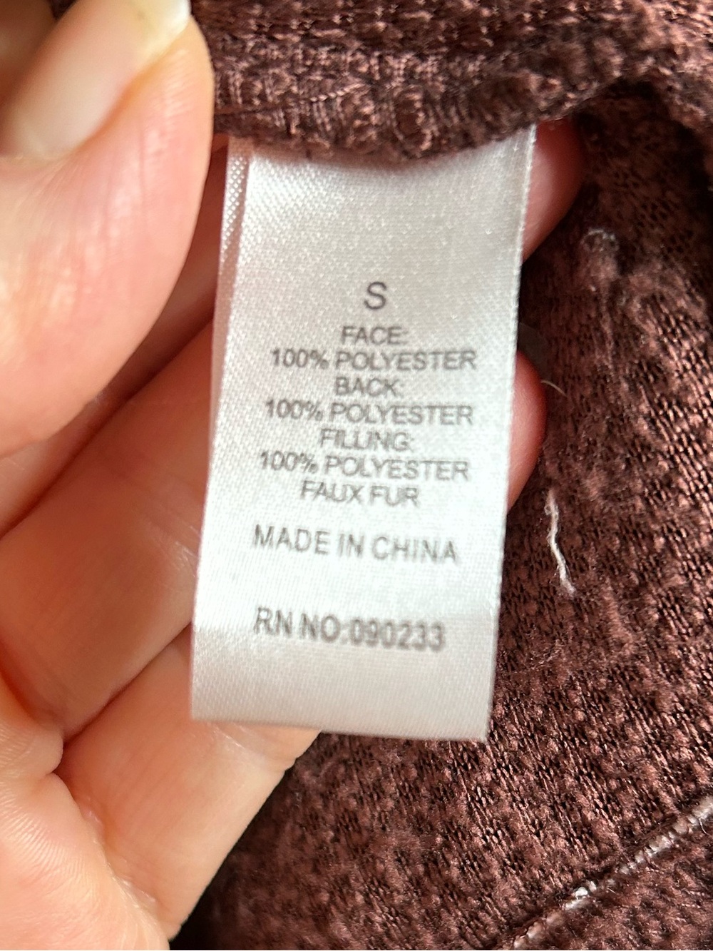 PacSun Quilted Sherpa Hooded Jacket in Brown - Picture 3 of 4